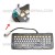 Original QWERTY Keyboard with Short Cable ( KYBD-QW-VC80-S-1) for Zebra VC80, VC80N0, VC80x